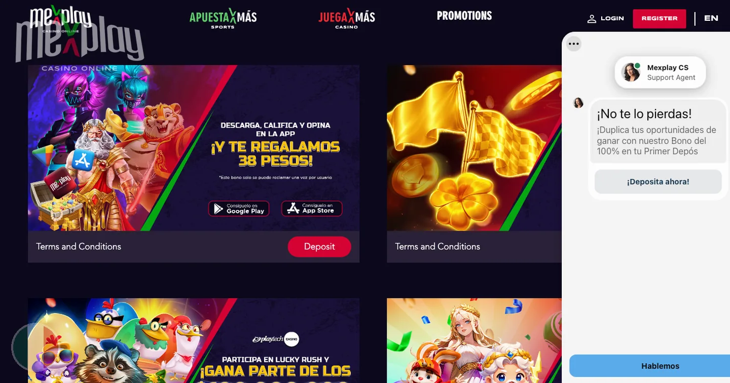 MexPlay game selection